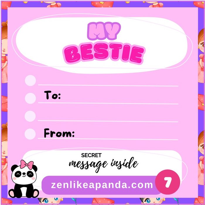 The back of a card, with To and From lines and the card number